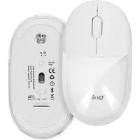 LINQ , souris optique sans fil Bluetooth ou WiFi 2.4 GHz LED RGB USB Dongle, Blanc