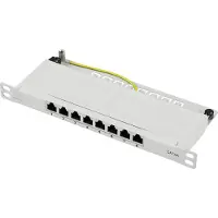 Renkforce RF-4996630 8 Port Patch-Panel 254 mm (10) CAT 6a 0.5 HE Grau (RF-4996630)