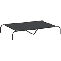 vidaXL Lit pour chien Rehaussé Noir 130x80x20 cm Tissu Oxford et acier