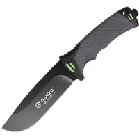 Ganzo Rescue Knife with Fire Starter, Belt Cutter, Glass Breaker 8012-Gy