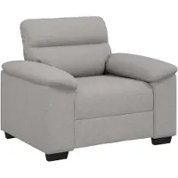 vidaXL Fauteuil gris nuage 100x81x84 cm Tissu