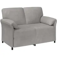 vidaXL Canapé 2 places , gris clair, 138 x 83 x 95 cm, velours