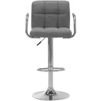 vidaXL Tabouret de bar noir tissu