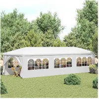 vidaXL Tente de réception 3x9 m Weiß