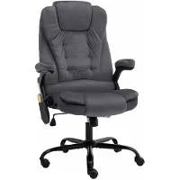 vidaXL Chaise de bureau de massage gris foncé velours