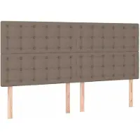 vidaXL Têtes de lit 4 pcs. Taupe 90x5x78/88 cm Tissu