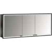 Emco prime Armoire de toilette avec éclairage, 1600 mm, 3 portes, modèle encastré, 949713596