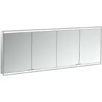 Emco prime 2 Armoire de toilette avec éclairage, 1800 mm, 4 portes, modèle encastré, 949706365