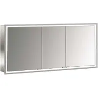 Emco prime Armoire de toilette avec éclairage, 1400 mm, 2 portes, modèle encastré, 949706397