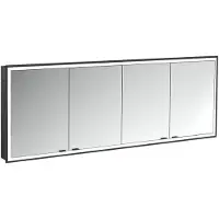 Emco prime Armoire de toilette avec éclairage, 1800 mm, 4 portes, modèle encastré, 949713598