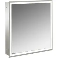 Emco prime Armoire de toilette avec éclairage, 600 mm, 1 porte, charnières à droite, modèle encastré, 949706270