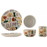 Bloomingville Ensemble Filur comprenant une assiette, une tasse et un petit bol