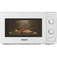 Tomado TMS2003W - Micro-ondes solo - 20 litres - 5 niveaux de puissance - 700 watts - Eclairage intérieur - Blanc