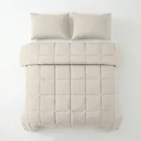 Primaviera Deluxe Couverture de lit "Lazy" Primaviera Deluxe, en percale, couleur beige, dimensions 200 x 220 cm