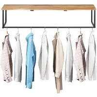 vidaXL Patère à bord naturel 100x35x22 cm Bois d'acacia massif
