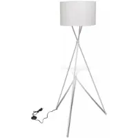 vidaXL Lampadaire "Gammelshausen" en polyester blanc. Dimensions (L/H) 38x139 cm