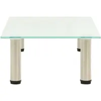 vidaXL Table TV dépolie 60x35x17 cm verre trempé