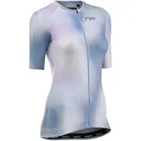Northwave Blade Short Sleeve Jersey Blanc,Bleu S Femme