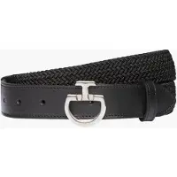 Cavalleria Toscana Ceinture élastique pour homme Gürtel, boucle CT, FS 2024, noir, taille M