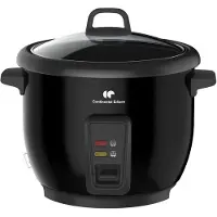 Continental Edison Cuiseur à riz - - CECR18B - 700 W - 1,8 litre - Avec panier vapeur - Fonction de maintien au chaud - Acier inoxydable
