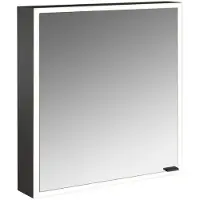 Emco prime Armoire de toilette avec éclairage, 600 mm, 1 porte, charnières à gauche, avec parois latérales miroitées, modèle apparent, 949713559