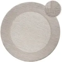 Tapis.fr Tapis d'intérieur & extérieur Verona beige 120 cm rond