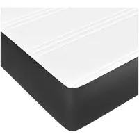 vidaXL Matelas à ressorts ensachés , fermeté moyenne, noir, 152 x 203 x 20 cm, similicuir
