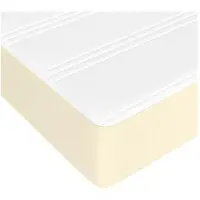 vidaXL Matelas à ressorts ensachés Crème 120x200x20 cm Similicuir