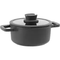 Berghoff Leo Stone+, 2,7 l, Noir, Aluminium, Céramique, Céramique, Gaz, Halogène, Induction, Plaque de cuisson étanche, Verre