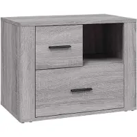 vidaXL Table de chevet Sonoma gris 60x36x45 cm Bois d'ingénierie