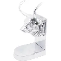 vidaXL Serre-livres 2 pcs Argent 17x15x27 cm Aluminium Bull