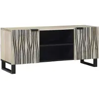 vidaXL : Meuble TV, 105 x 33 x 46 cm, blanc, fabriqué en panneaux de particules