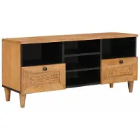 vidaXL Meuble TV avec tiroirs 100 x 33 x 46 cm en bois massif de manguier