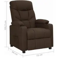 vidaXL Fauteuil relax brun foncé Tissu