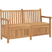 vidaXL Banc de jardin avec rangement 150 x 60 x 90 cm en teck massif