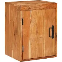 vidaXL Table de chevet Marron 35 x 33 x 48 cm Bois massif d'acacia