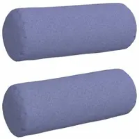 vidaXL Coussins D'accent 2 Pcs Bleu Denim Ø 25 X 70 Cm Tissu