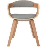 vidaXL Chaise de salle à manger 2 pcs. Taupe bois courbé et tissu