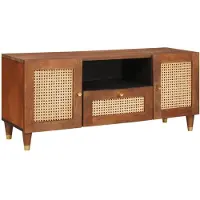 vidaXL Meuble TV marron 105 x 33,5 x 46 cm en bois massif de manguier