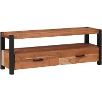 vidaXL Armoire TV avec étagère Marron 110 x 30 x 40 cm Bois massif Acacia