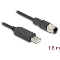 DeLOCK Câble de connexion série M12 - USB A mâle vers M12 mâle 8 broches