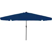 vidaXL Parasol de jardin, 395 x 395 x 245 cm, polyester, forme ronde, bleu azur