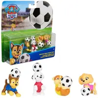 Spin Master Paw Patrol, Coffret Équipe De Chiots Footballeurs Avec 4 Figurines Articulées, Chase, Marcus, Stella Et Ruben, Cadeaux Sur Le Thème Du Football, Pour Les Enfants À Partir De 3 Ans