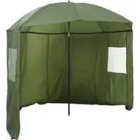 vidaXL Parapluie de pêche Jaune-Armée 300 x 240 cm Oxford-Polyester