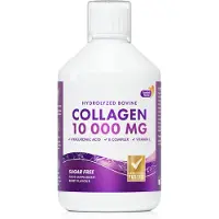 Swedish Supplements Swedish Nutra Collagen Liquid 10 000 mg - Collagène bovin hydrolysé avec acide hyaluronique, vitamines et minéraux, 500 ml
