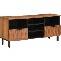 vidaXL Meuble TV avec étagère Surface brun acacia 100 x 33 x 46 cm