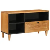 vidaXL Meuble TV avec tiroirs 80 x 33 x 46 cm en bois massif de manguier