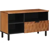 vidaXL Meuble TV avec étagère, finition brun acacia, 80 x 33 x 46 cm