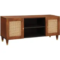 vidaXL Meuble TV avec étagère Marron 105 x 33,5 x 46 cm Bois massif Mango
