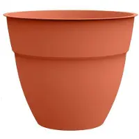 Eda Pot De Fleur Rond Osaka Ø 40 X H.34,3 Cm Orange Terre Battue - Eda